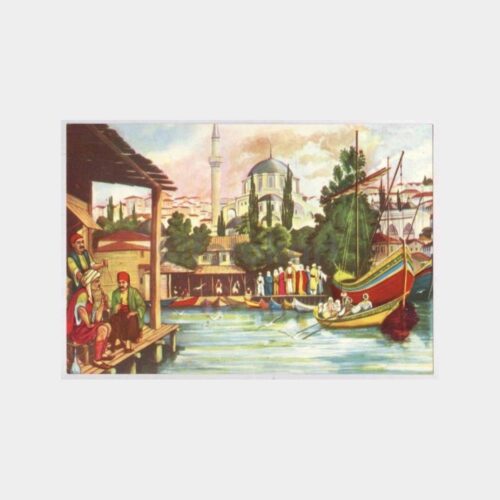 Tophane İskelesi Eski Tablo Görünüş Kartpostal