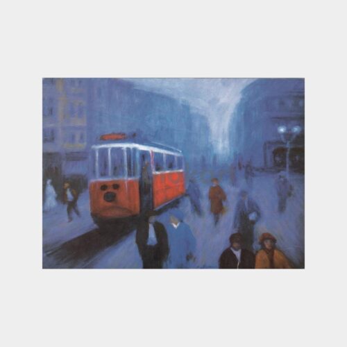 2000 Ressam Gülten - Tramvay Tablo Kartpostal
