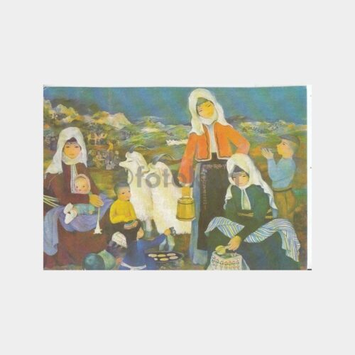 Ressam Turgut Zaim - Yörükler Konulu Tebrik Kartı