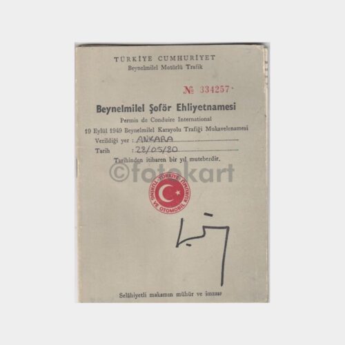 1980 Türkiye Turing Şoför Ehliyetnamesi