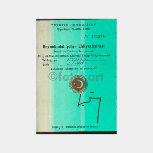 1978 Türkiye Turing Ehliyetnamesi