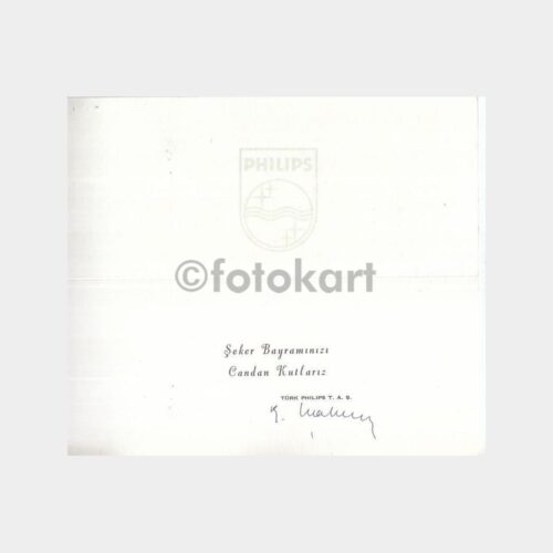 1976 Türk Philips A.Ş. Tebrik Kartı