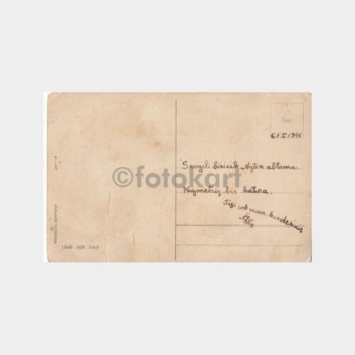 1946 Yaldız Baskı Gül Desenli Tebrik Kartpostal - Görsel 2