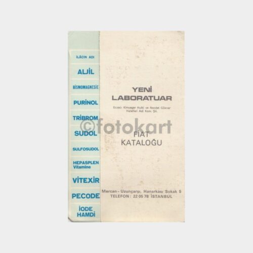 1964 Yeni Laboratuvar İlaç Fiyat Kataloğu