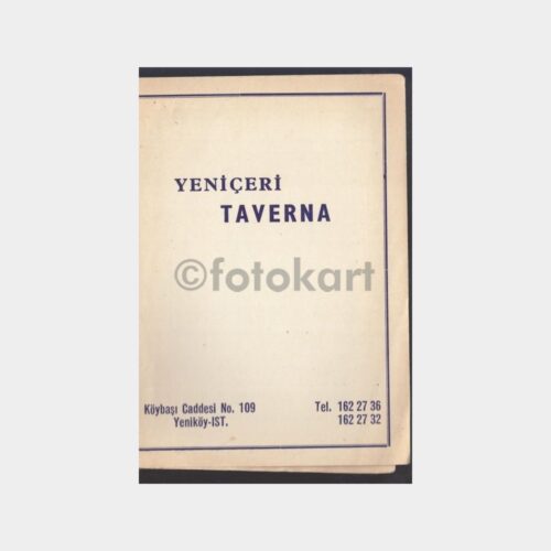1974 Yeniköy Yeniçeri Taverna Fotoğraf Kabı