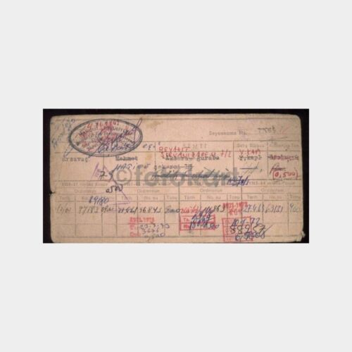 1962 Yenikapı Kömür Deposu Kartı