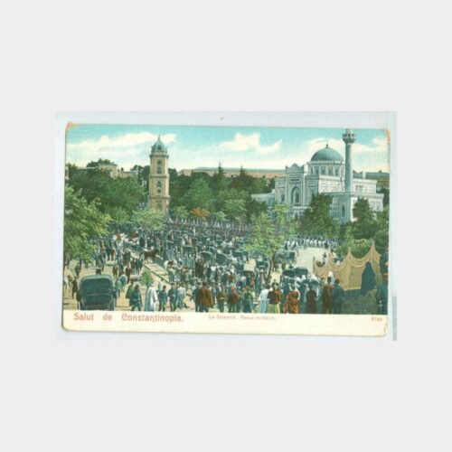1910 Yıldız Sarayı Selamlık Tören Görünüş Kartpostal