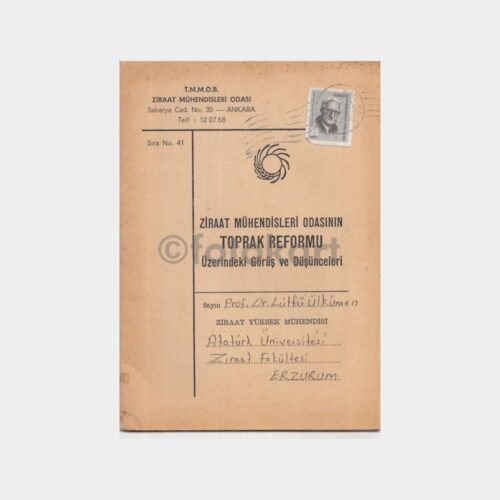 1968 Ziraat Mühendisleri Odası Toprak Reformu Notu
