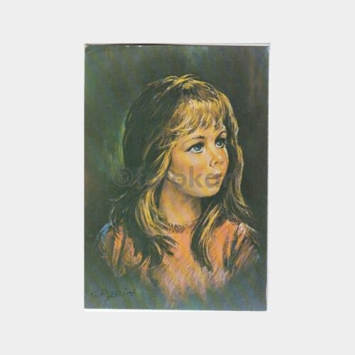 Ağlayan Kız Fantezi Tebrik Kartı Kartpostal