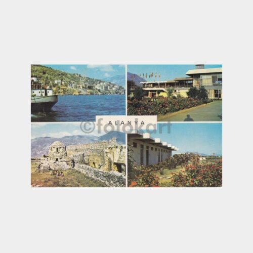 1970 Alanya 4 Muhtelif Görünüş Kartpostal