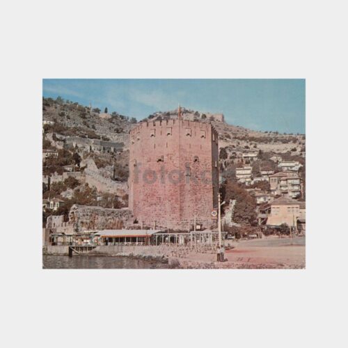 1976 Alanya Kalesi Görünüş Kartpostal