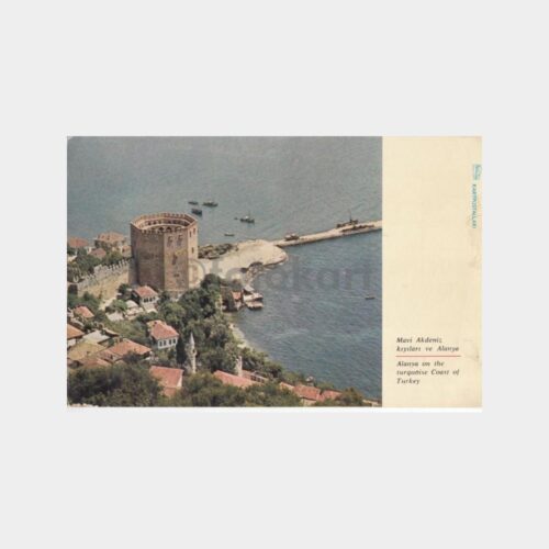 1969 Alanya Kalesi Görünüş Kartpostal