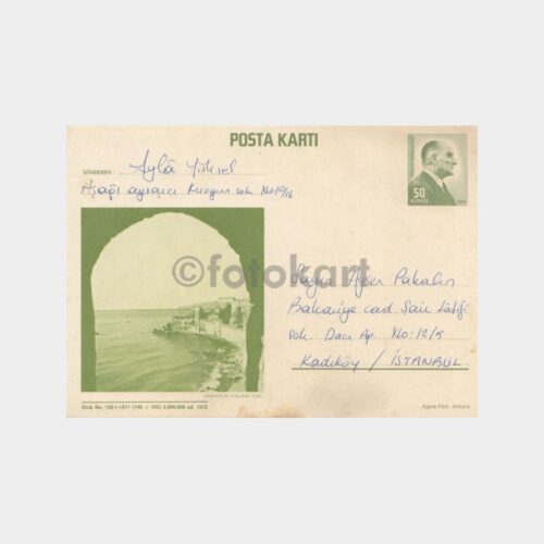 1972 Anamur Kalesi İçel Antiye-Posta Kartı