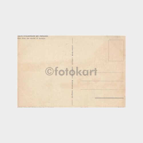 1964 Antalya Kıyıları -Doğan Kardeş- Kartpostal - Görsel 2