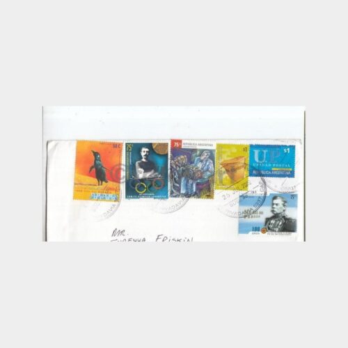 2002 Arjantin Çok Pullu Damgalı Zarf