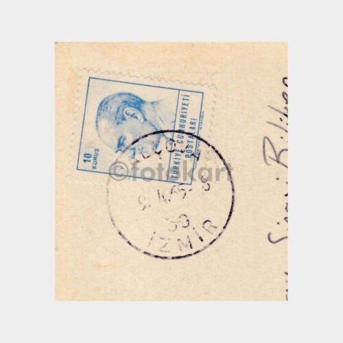 1965 Bafa Gölü Konulu TCDD Baskılı Balçova Kartpostal - Görsel 2