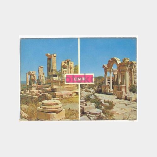 1970 Çeşme Ilıca Damgalı Kartpostal