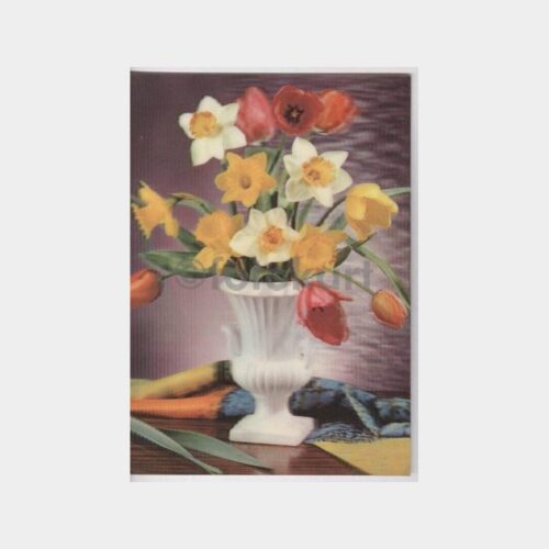 Çiçekler Konulu 3 Boyutlu Kartpostal