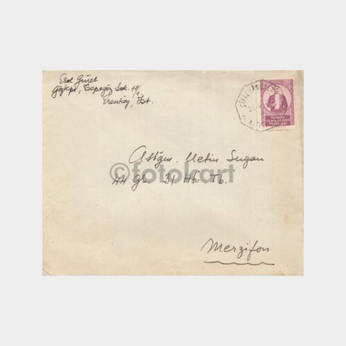 1959 Çiftehavuzlar Kızıltoprak Sekizgen Damgalı Zarf