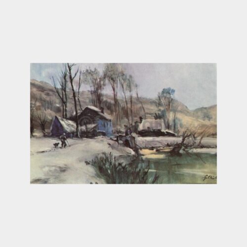 Çiftlik Evi Konulu Ressam Tablo Kartpostal