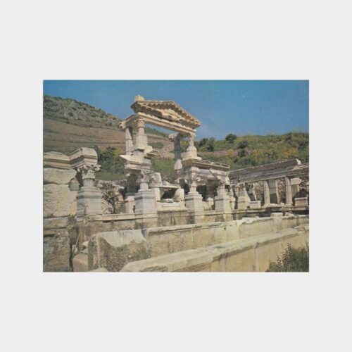 1975 Efes Antik Trajan Çeşmesi Görünüş Kartpostal