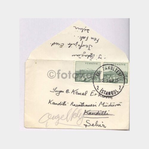 1960 Fen Fakültesi Damgalı Tebrik Zarfı