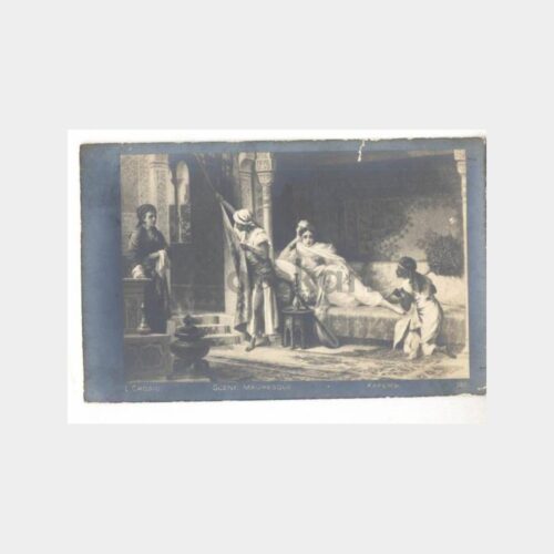 Harem Konulu Oryantalist Tablo Kartpostal