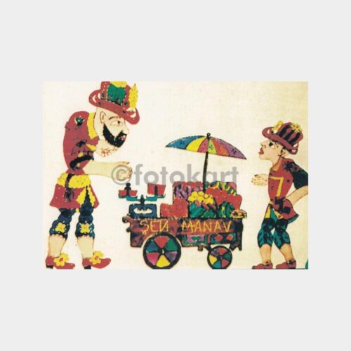 Karagöz Hacivat Konulu Kartpostal