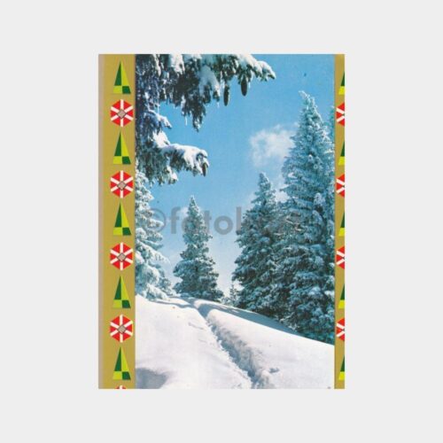 1975 Kış ve Kar Konulu Kartpostal