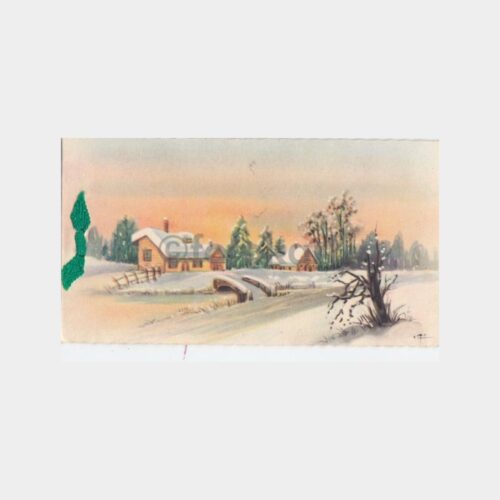 Kış Manzaralı Tebrik Kartpostal