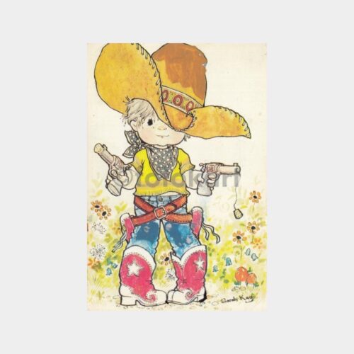 Kovboy Çocuk Fantezi Tebrik Kartpostal