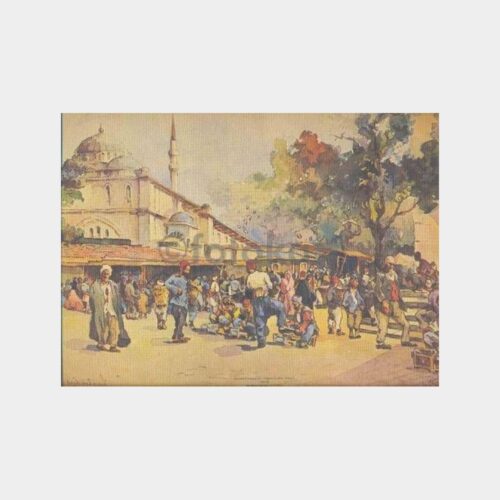 Kundura Boyacıları Büyük Tablo Resim Kartpostal