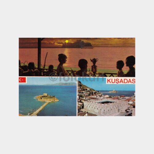 1978 Kuşadası Muhtelif Görünüş Kartpostal