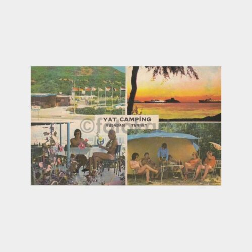1973 Kuşadası Yat Kamping Görünüş Kartpostal