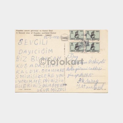 1970 Kuşadası Görünüşü Kartpostal - Görsel 2