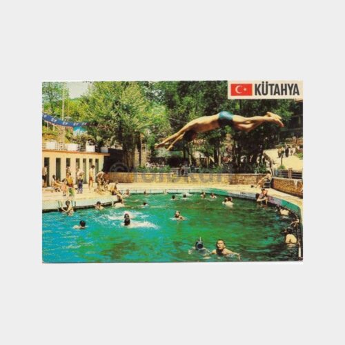 1978 Kütahya Ilıcalar Havuz Konulu Kartpostal