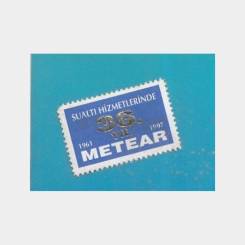 1997 Vinyet Pullu -Metear- Tebrik Kartı - Görsel 2