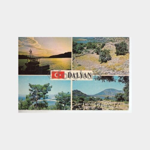 1975 Muğla Dalyan 4 Görünüş Kartpostal