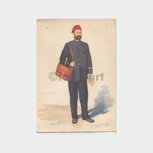 Postacı Konulu Çizim Kartpostal