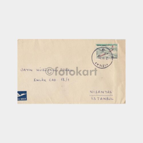 1970 PTT Kızılay Damgalı Zarf Parçası