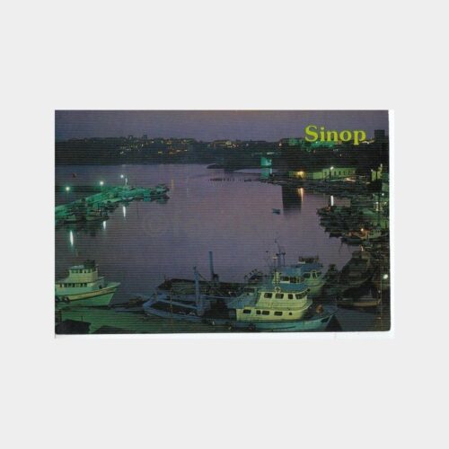 1981 Sinop Liman Gece Görünüş Kartpostal
