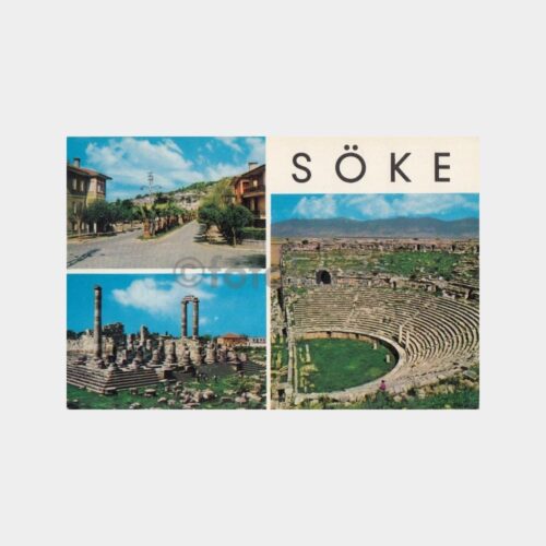 1968 Söke 3 Değişik Görünüş Kartpostal