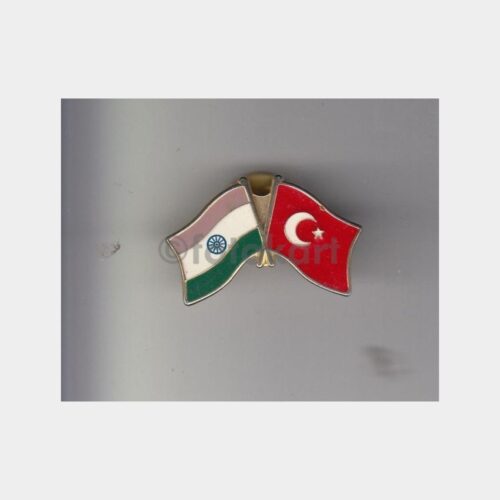 Türkiye Hindistan Çifte Bayrak Rozet