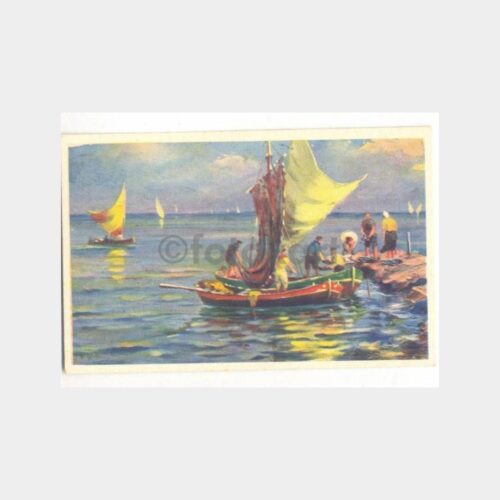 Yelkenli Konulu Tablo Kartpostal