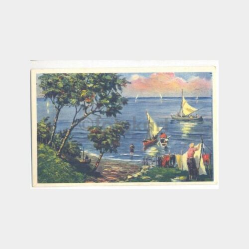 Yelkenli Konulu Tablo Kartpostal