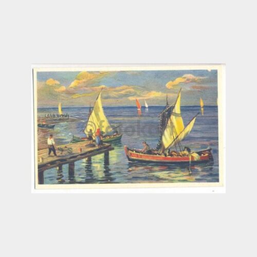 Yelkenli Konulu Tablo Kartpostal