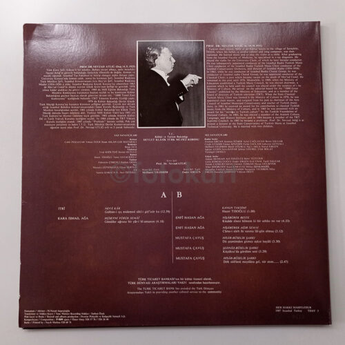 Klasik Türk Musikisi 6 LP Plak Takım - Prof. Dr. Nevzad Atlığ ve D.K.T.M. Korosu, 1987 No. 613 - Görsel 12