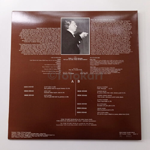 Klasik Türk Musikisi 6 LP Plak Takım - Prof. Dr. Nevzad Atlığ ve D.K.T.M. Korosu, 1987 No. 613 - Görsel 18